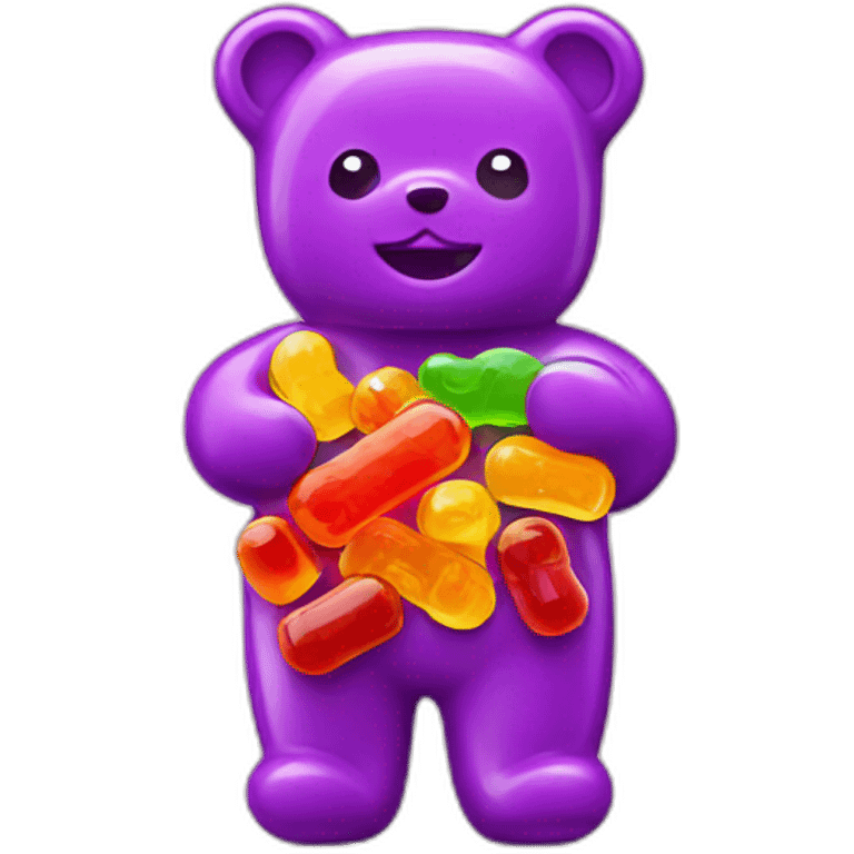 Gummy bear with biologically active supplements emoji