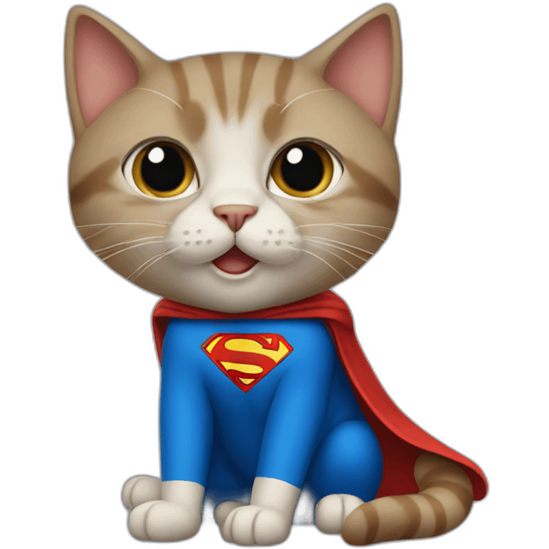 cat in a superman costume emoji