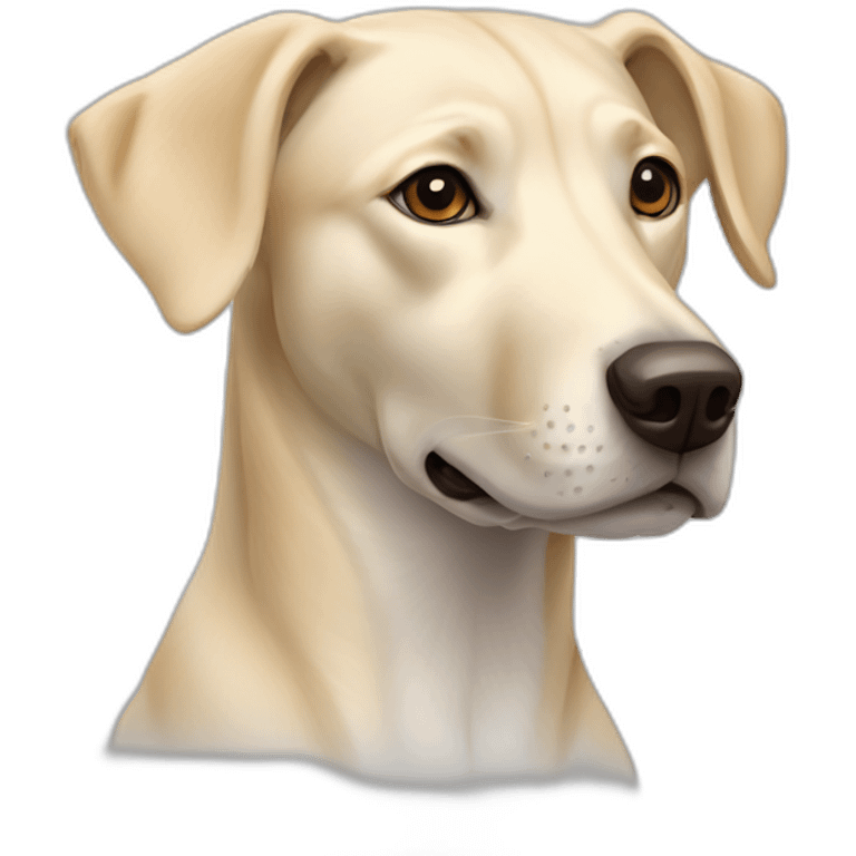 cream labrador whippet mix dog emoji