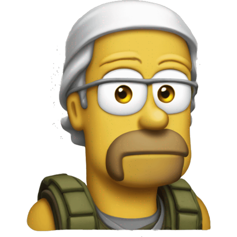 Homer as woods from cod emoji