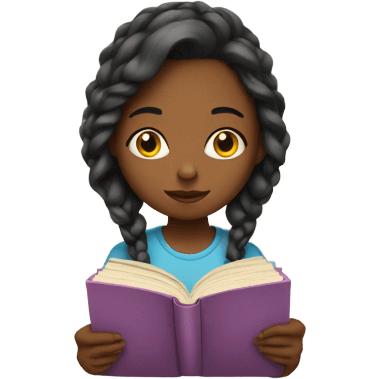 girl reading a book emoji