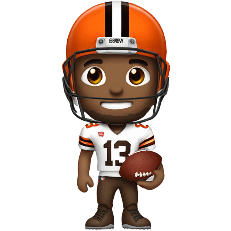 White guy Cleveland browns fan  emoji