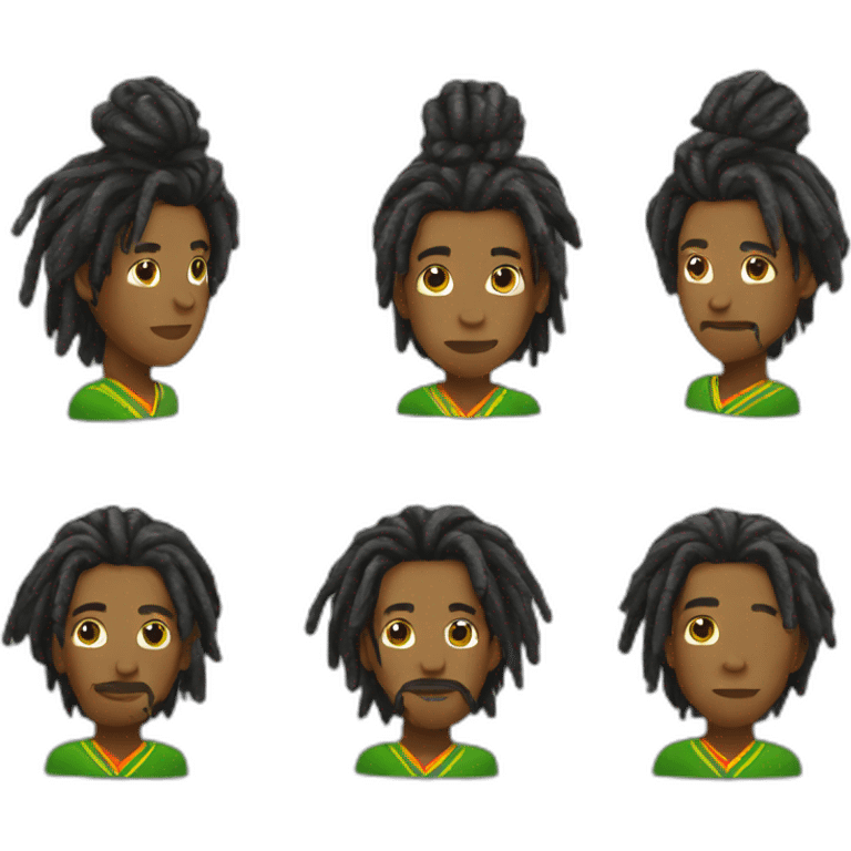 Rasta locks emoji