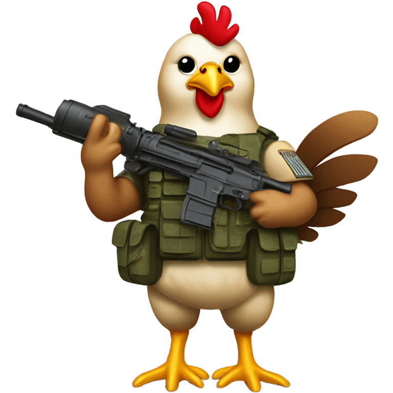 Chicken  jungle soldier  emoji