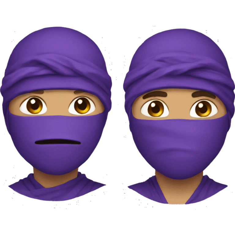 crying purple ninja emoji