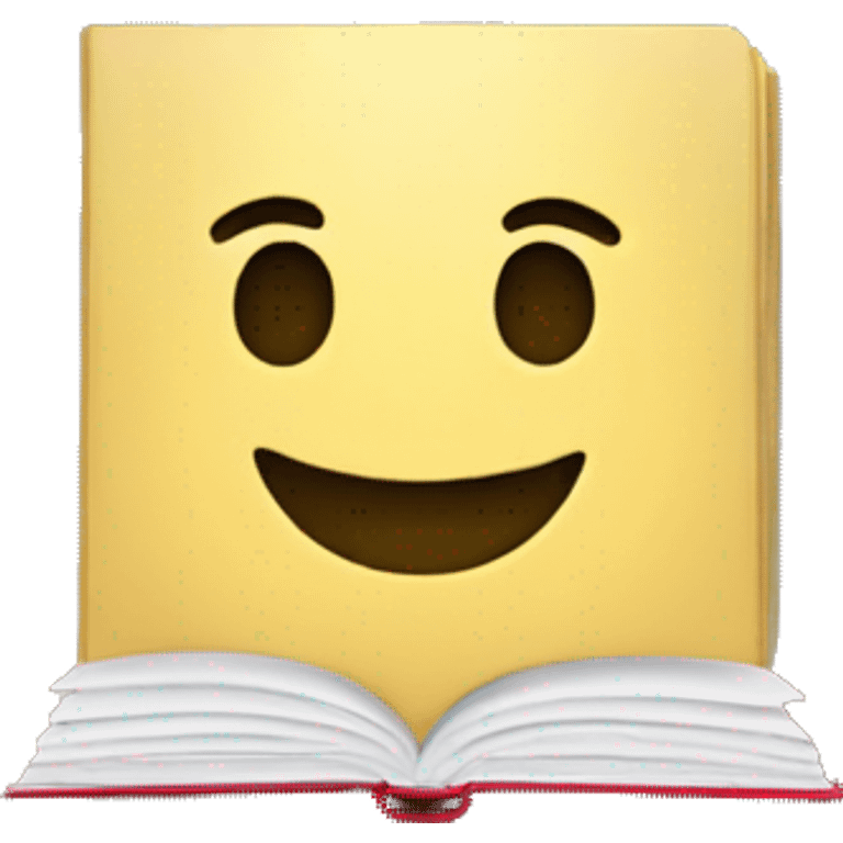 Book with the words pooqp on the emoji