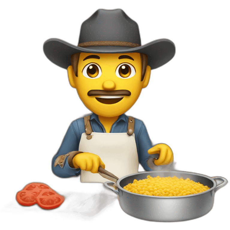 Cowboy cooking emoji