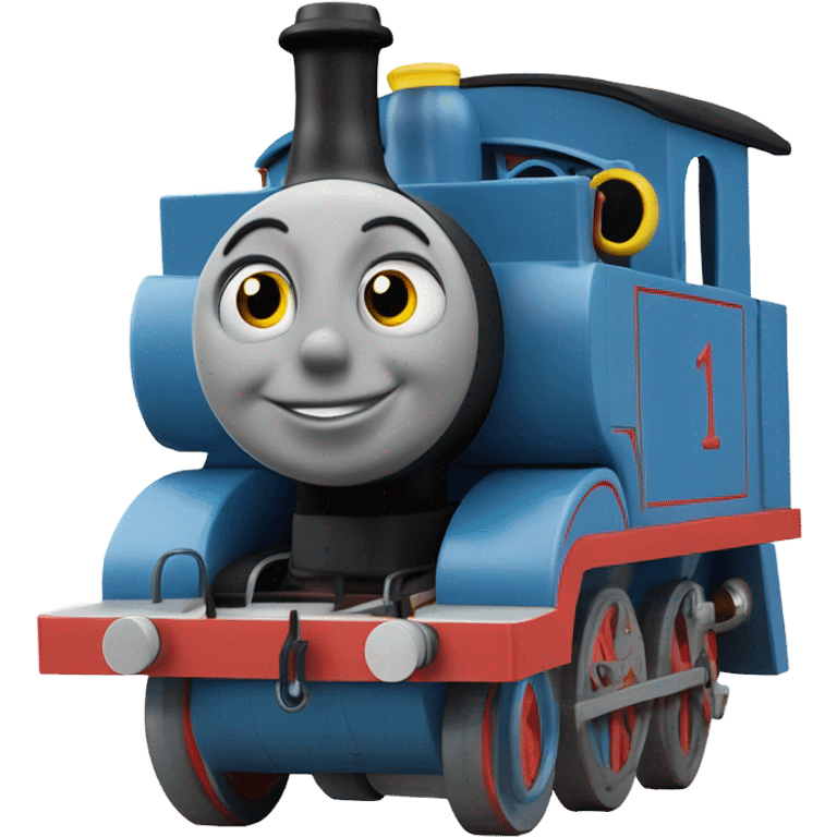 Thomas the tank engine being dumb and confused at the same time emoji