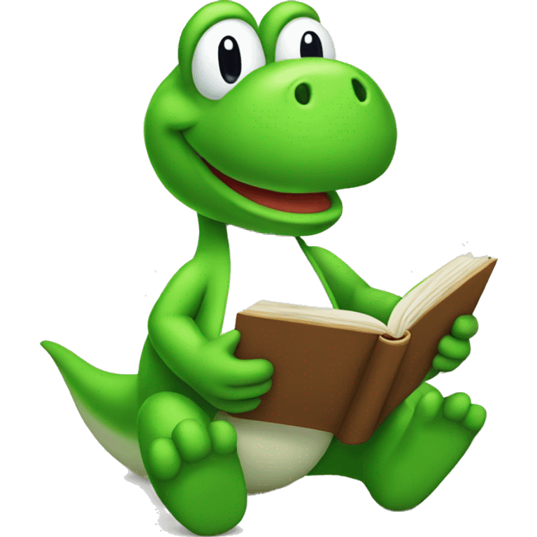 yoshi with a book emoji