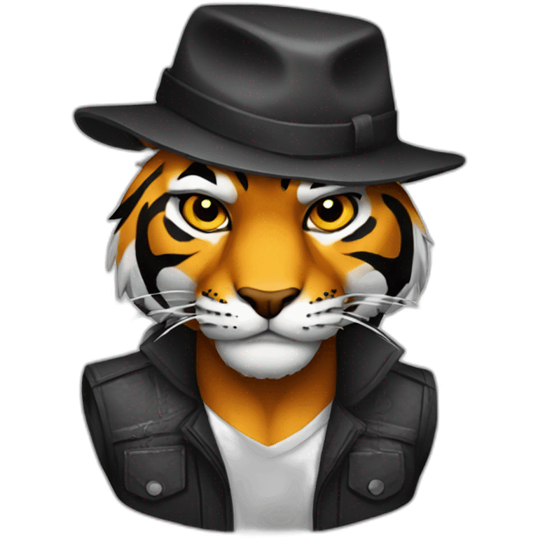 Gangster tiger emoji