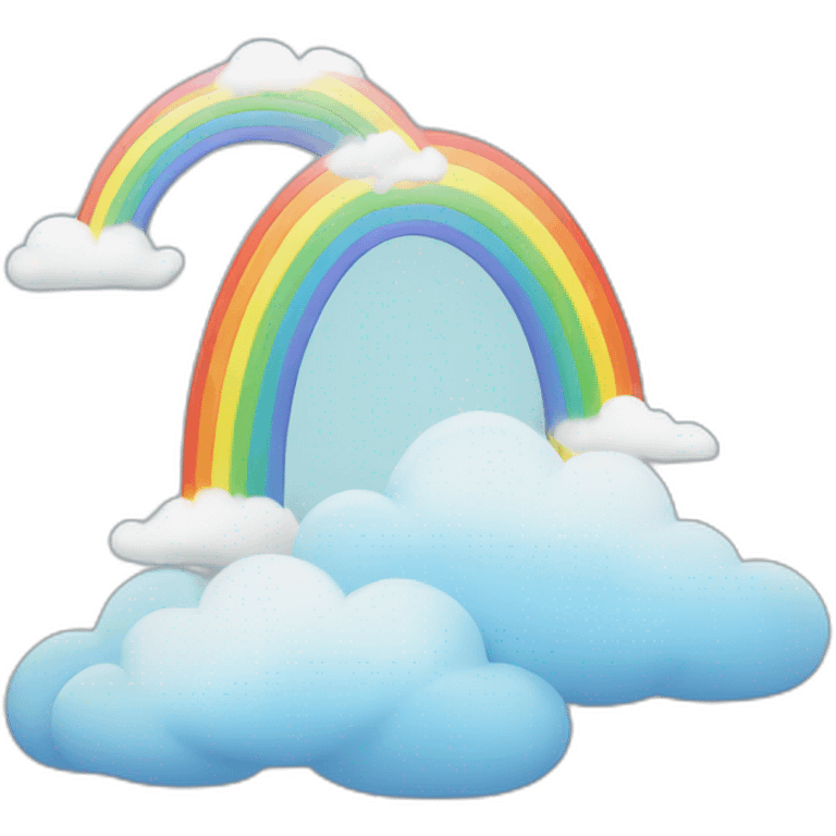 Rainbow with clouds emoji