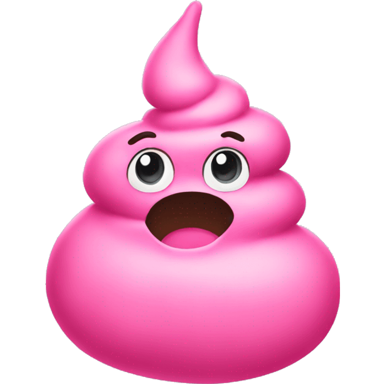 Pink poop emoji