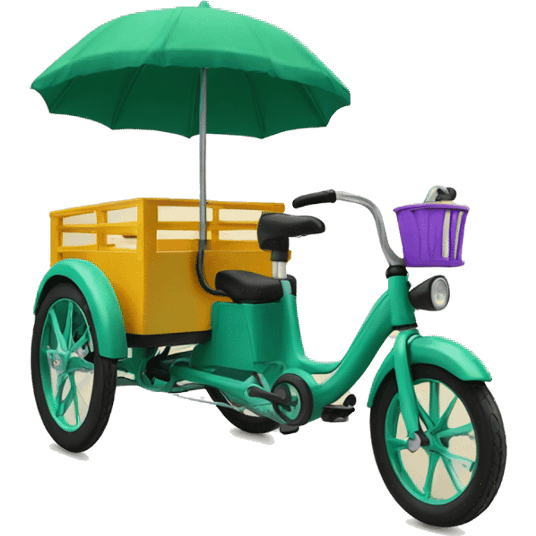 Tricycle with color background emoji