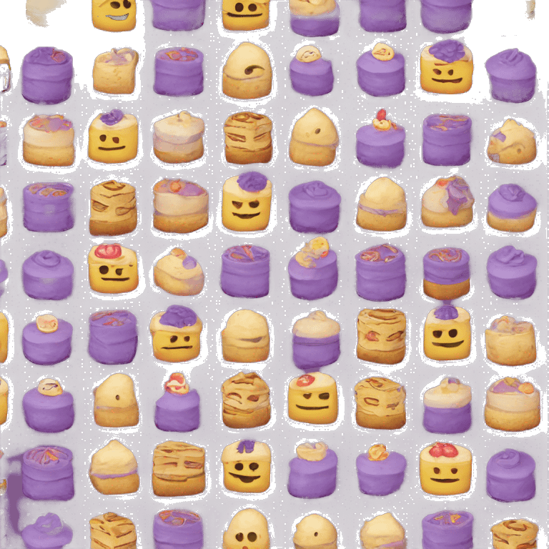 Bento cake in purple / lila with 24 written on it emoji