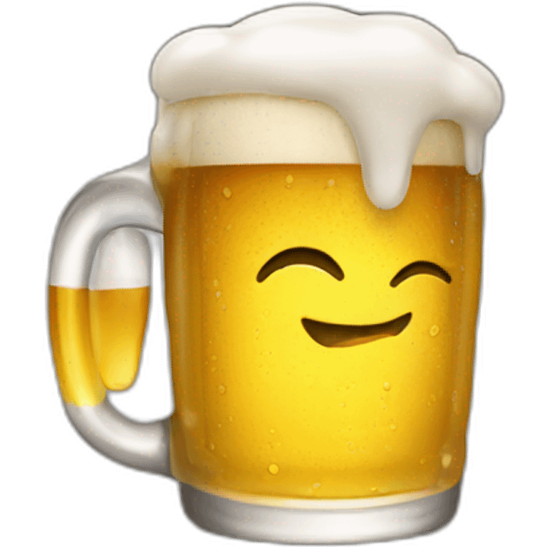 Beer running in street emoji