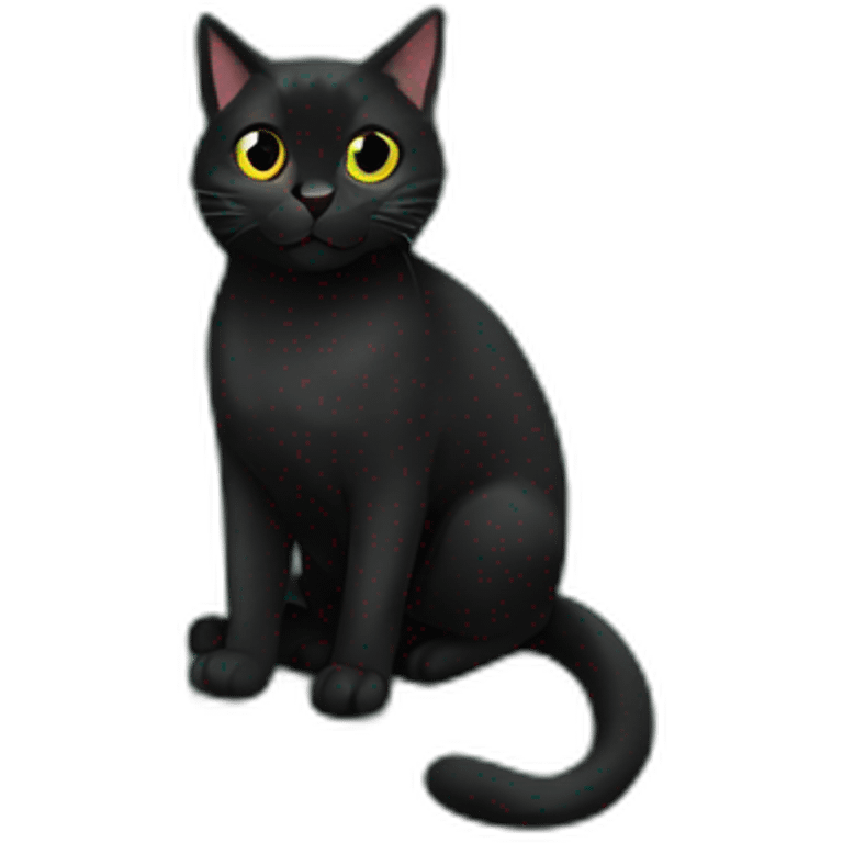 Black cat and carpet emoji