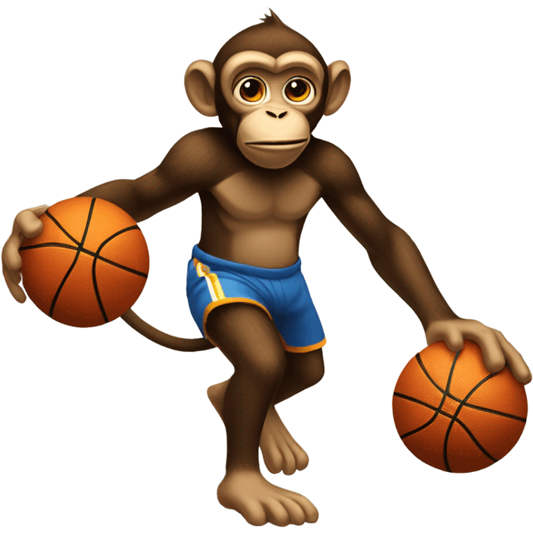 Monkey playing basketball  emoji