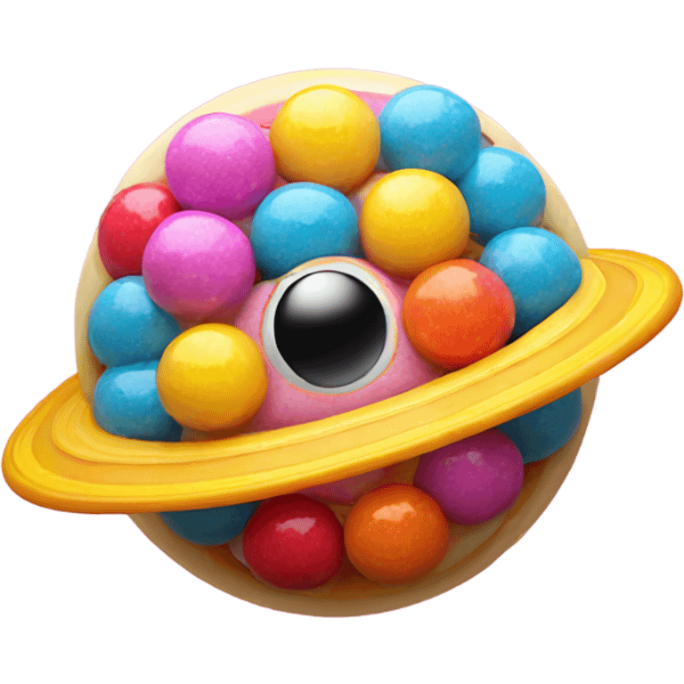 Saturn made of candy emoji