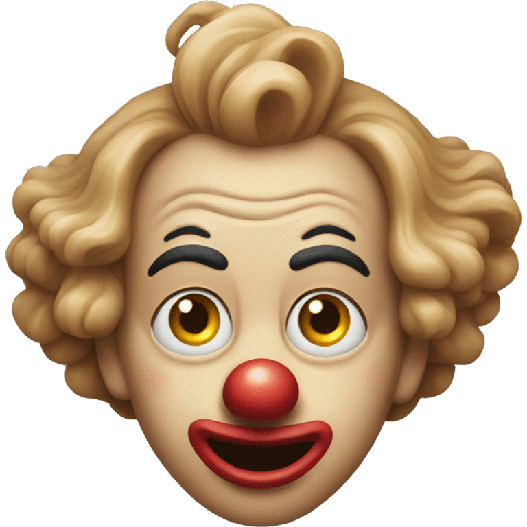 Clown looking shocked emoji