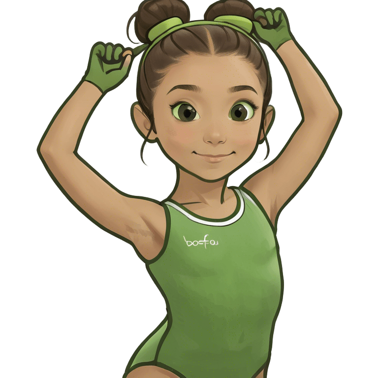 Gymnast age 10 brown hair  emoji