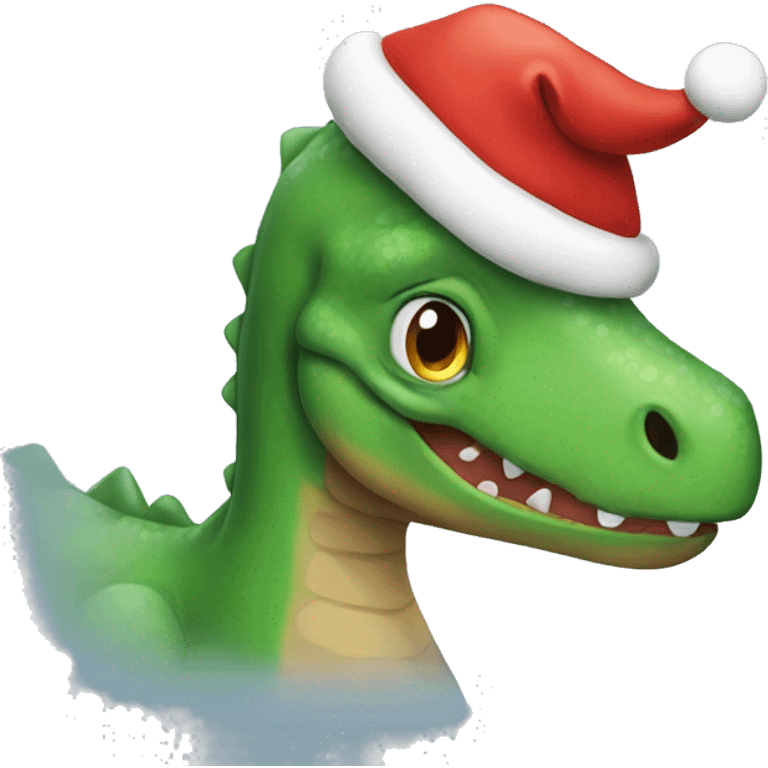 Christmas dinosaur  emoji