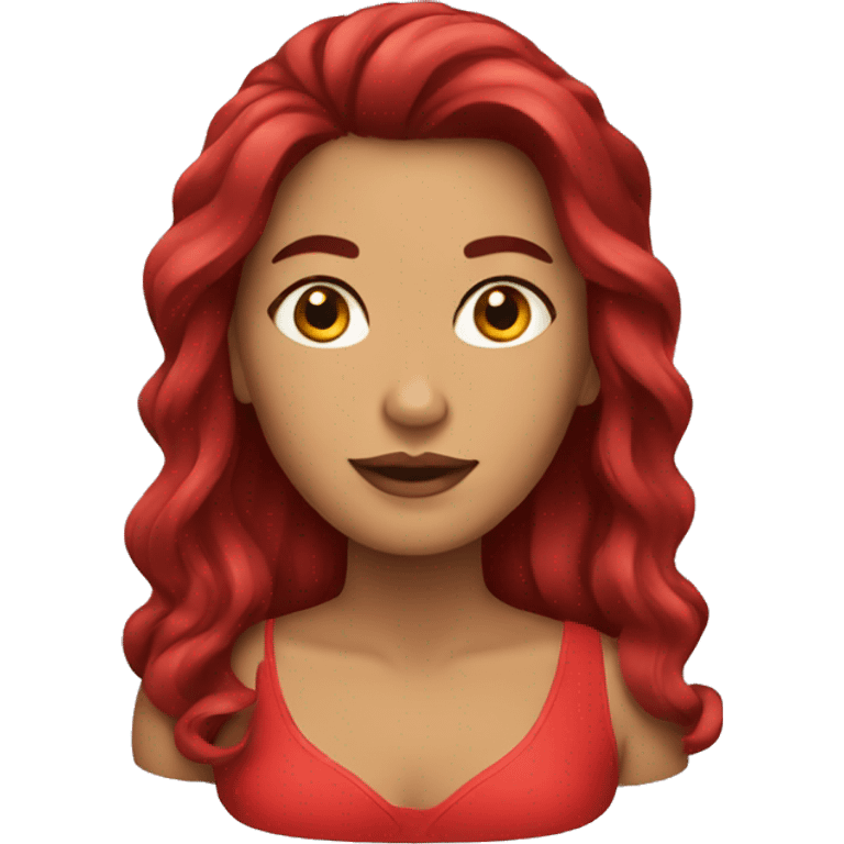 mujer cabello rojo emoji