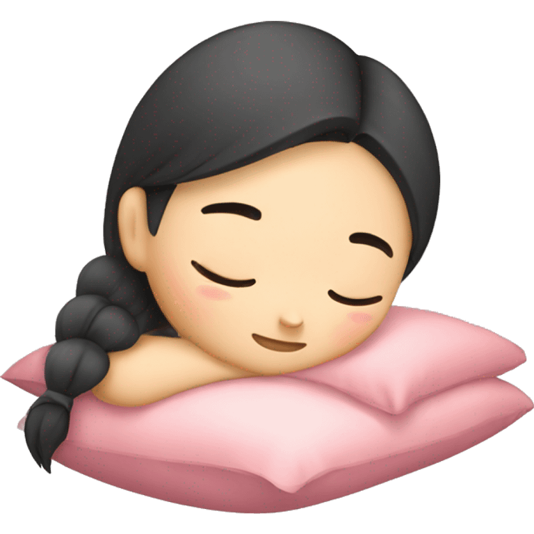 Chinese girl sleeping emoji