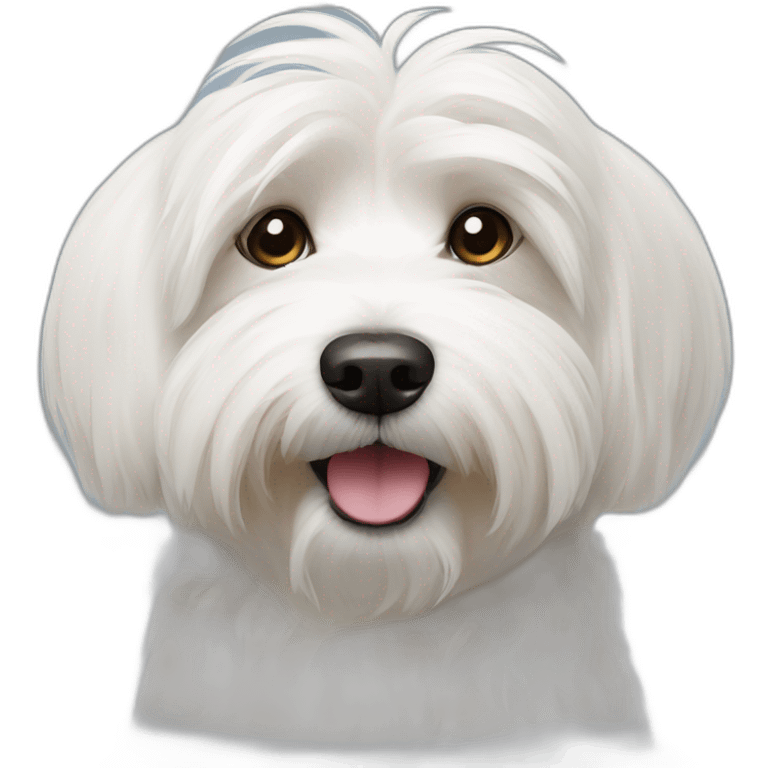 White havanese dog emoji