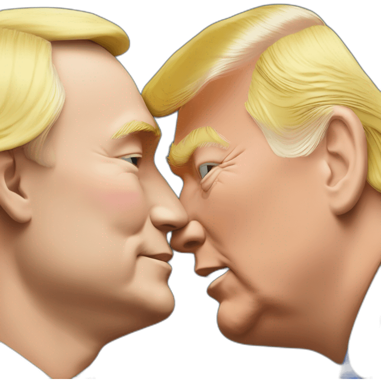 trump-and-putin-kissing,-lgbtq+ friendly, positivity, inclusiveness emoji