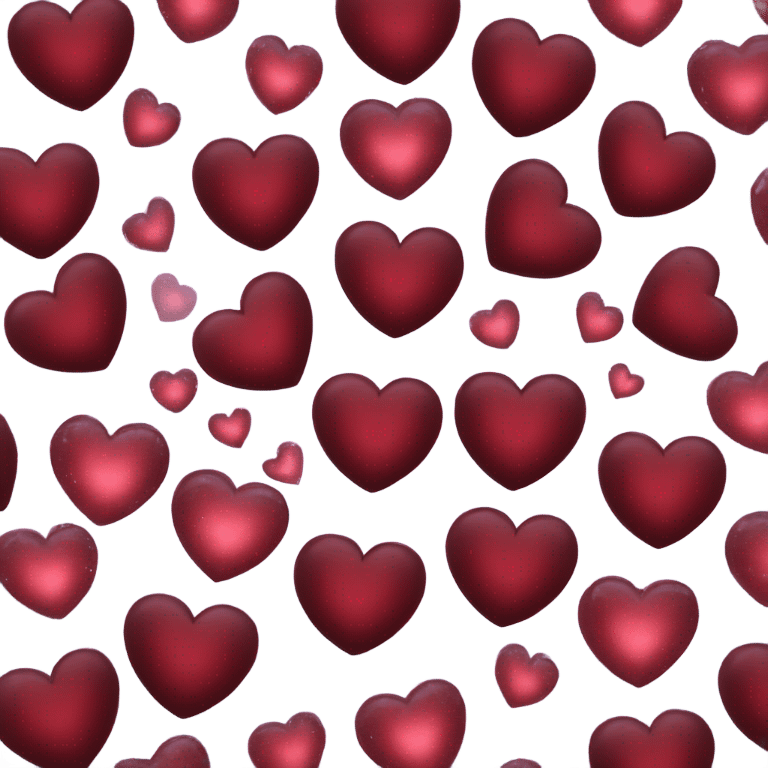 Dark red heart with sparkles emoji