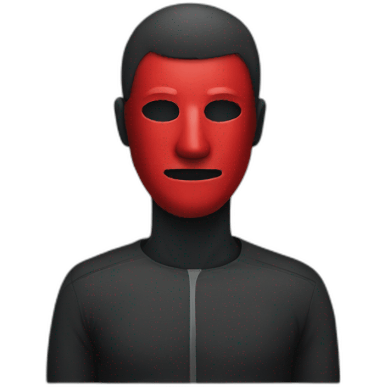 A man wearing a red mask emoji