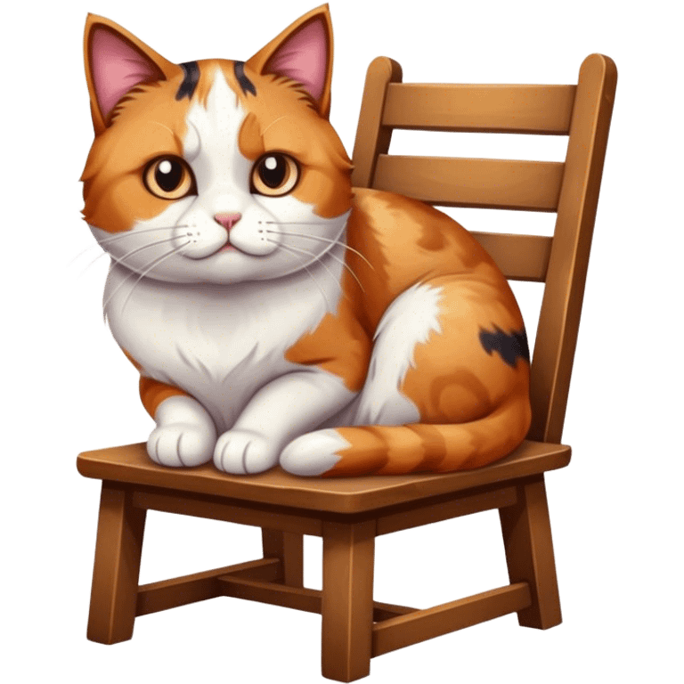 cat sitting in chair looking down disappointed  emoji