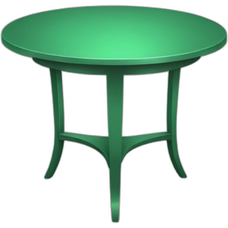 Round green table  emoji