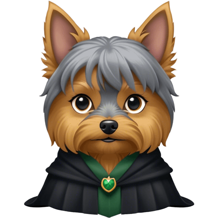 Yorkshire terrier as Minerva McGonagall emoji