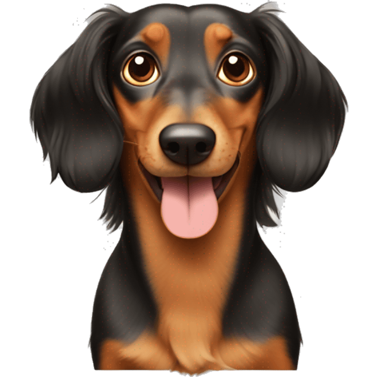 Long haired Weiner dog   emoji