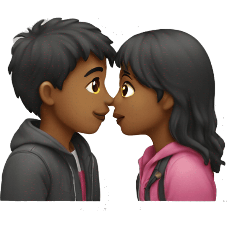 Boy girl kissing emoji