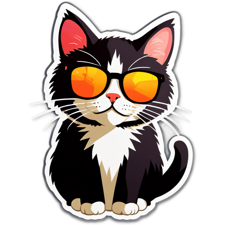 Cat with sunglasses emoji