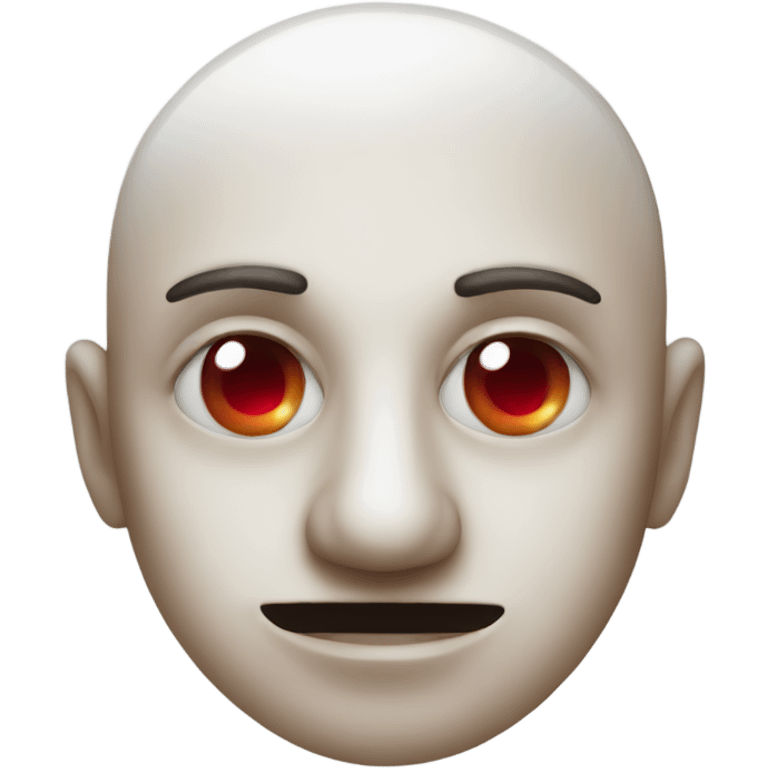 A face with very red eyes and salt under it's nose emoji