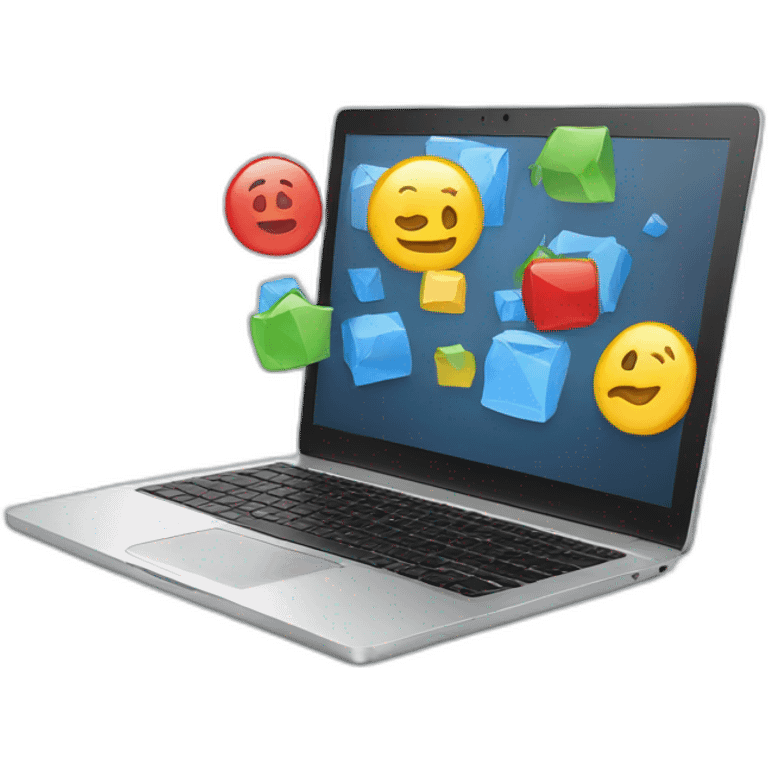 laptop analytics emoji