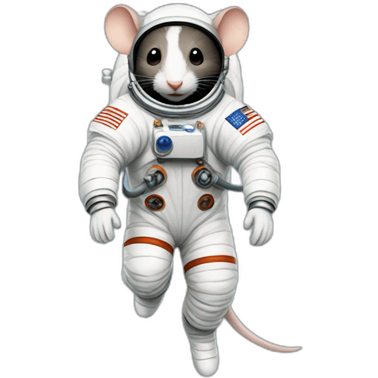 astronaut rat levitating emoji