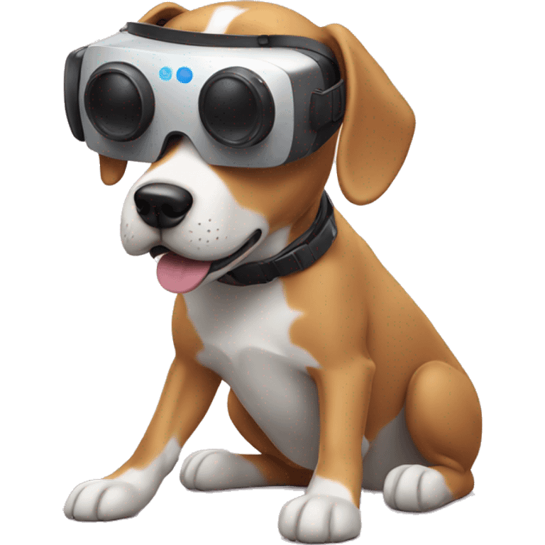 Dog with vr emoji