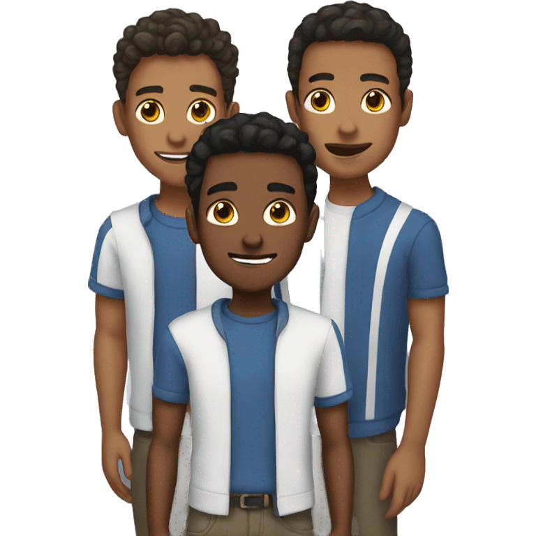 3 teenage boys emoji