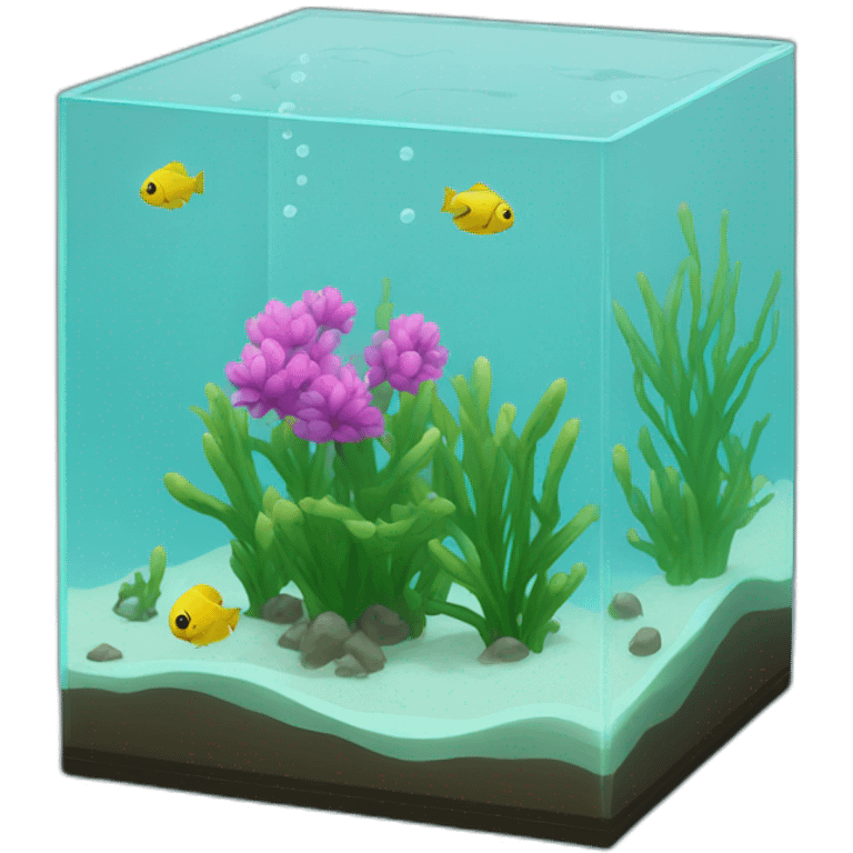 Cube plant aquarium emoji