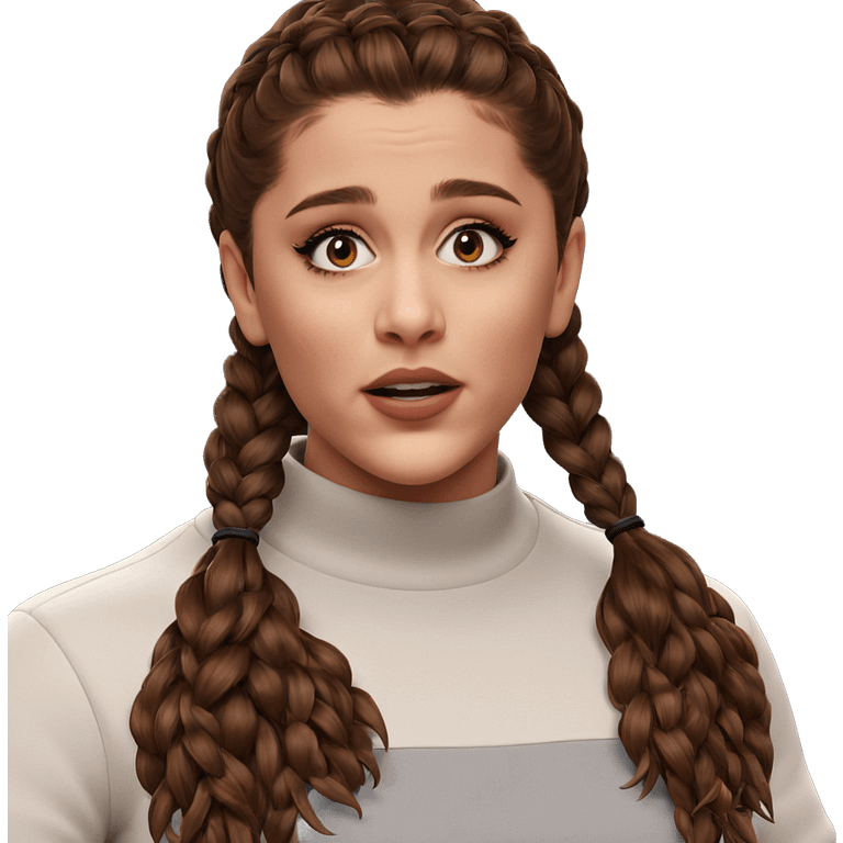 brown-haired girl with braids emoji