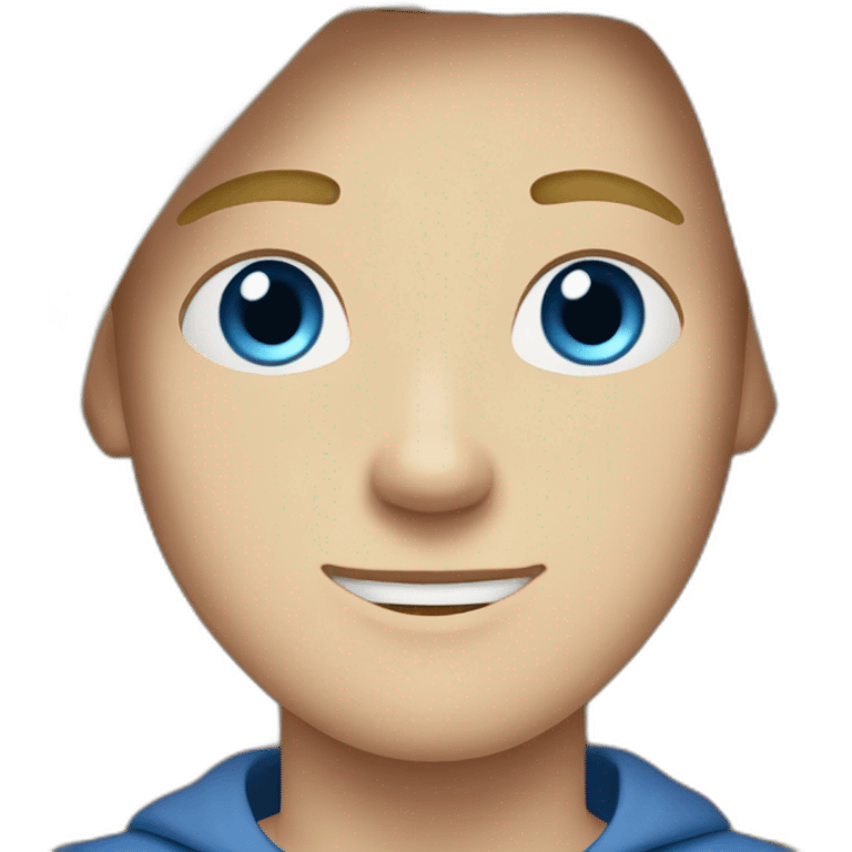 blue-eyed teen-ager man with long straight blond hair emoji