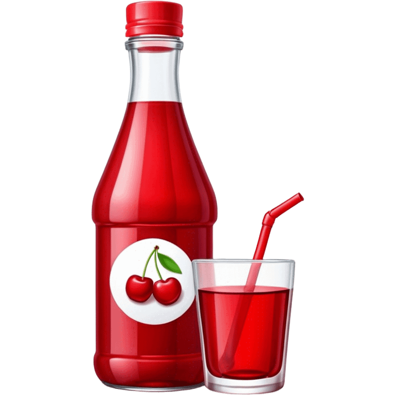 Cherry juice bottle emoji