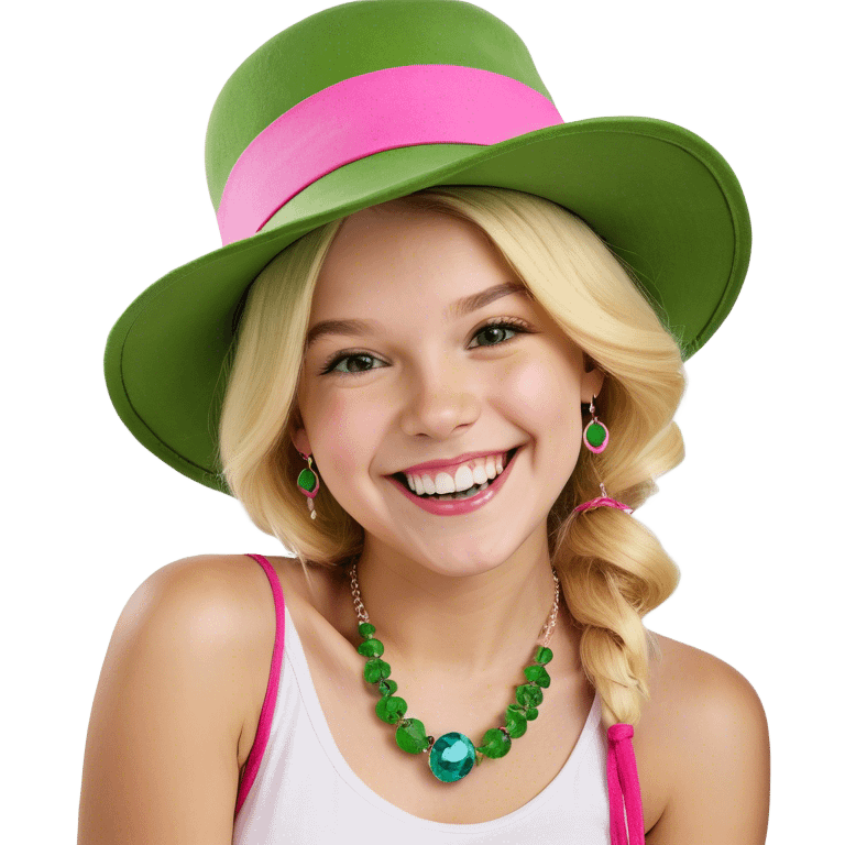 blonde girl smiling portrait emoji