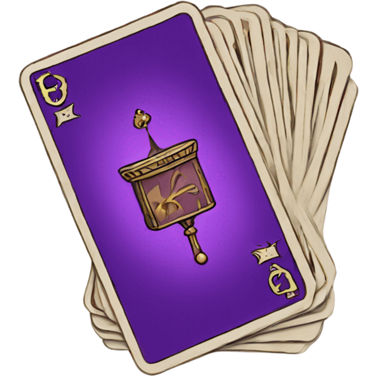 purple tarot playing card stack emoji