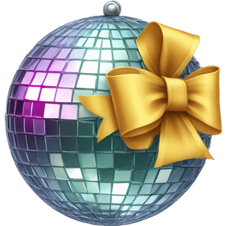 disco ball with bow emoji