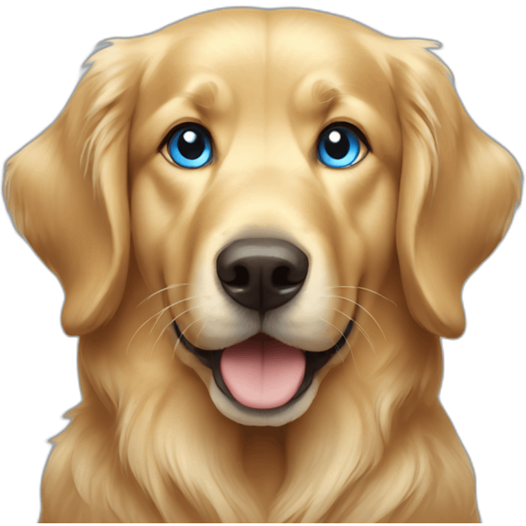 Golden retriever with blue eyes  emoji